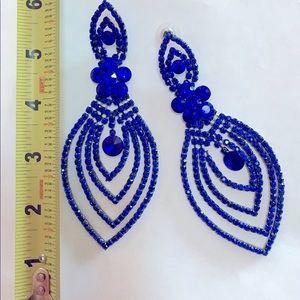 Jim Ball large pageant prom earrings like new
